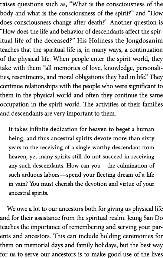 raises questions such as,  What is the consciousness of the body and what is the consciousness of the spirit   and  H   